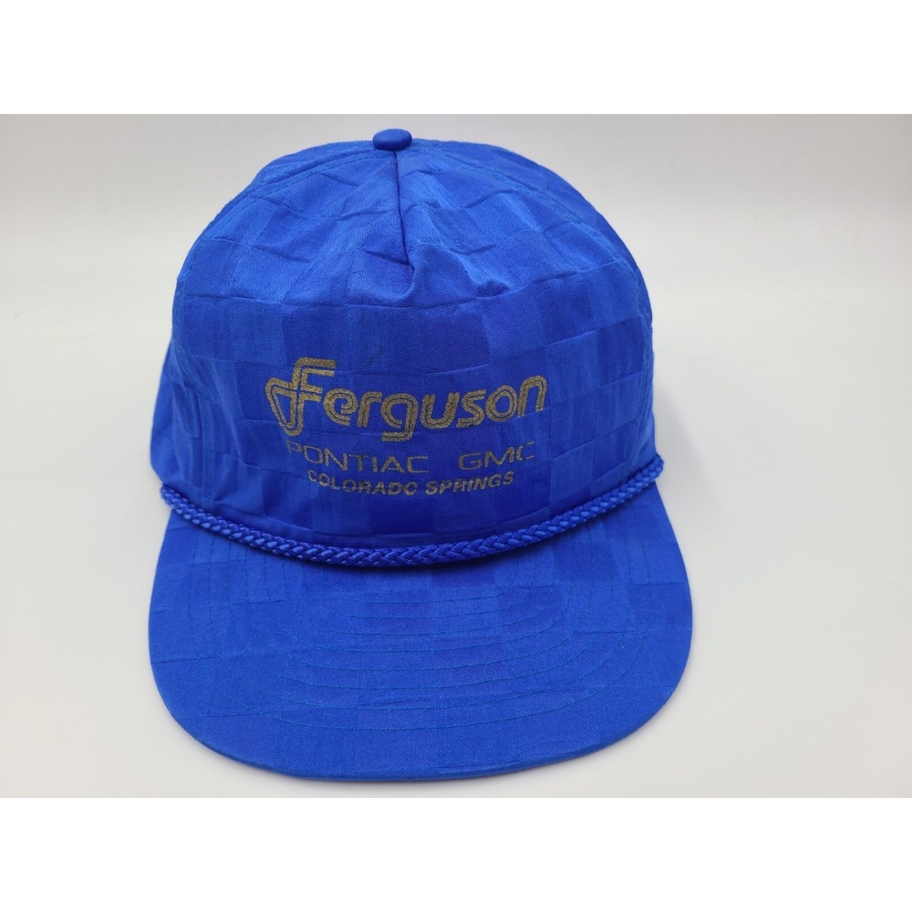 Vintage Ferguson Pontiac GMC Colorado Springs Nylon Rope‎ Zip Strapback Hat Cap